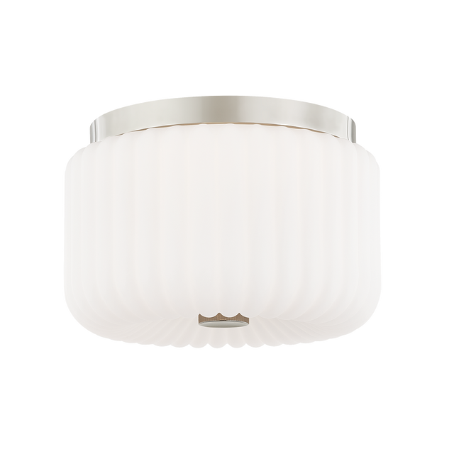 Mitzi Lydia Polished Nickel 10W x 6.25H Flush Mount