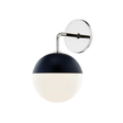 Mitzi Renee Polished Nickel/black 6.75W x 11.75H Wall Sconce