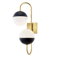 Mitzi Renee Aged Brass/black 6.75W x 23.5H Wall Sconce