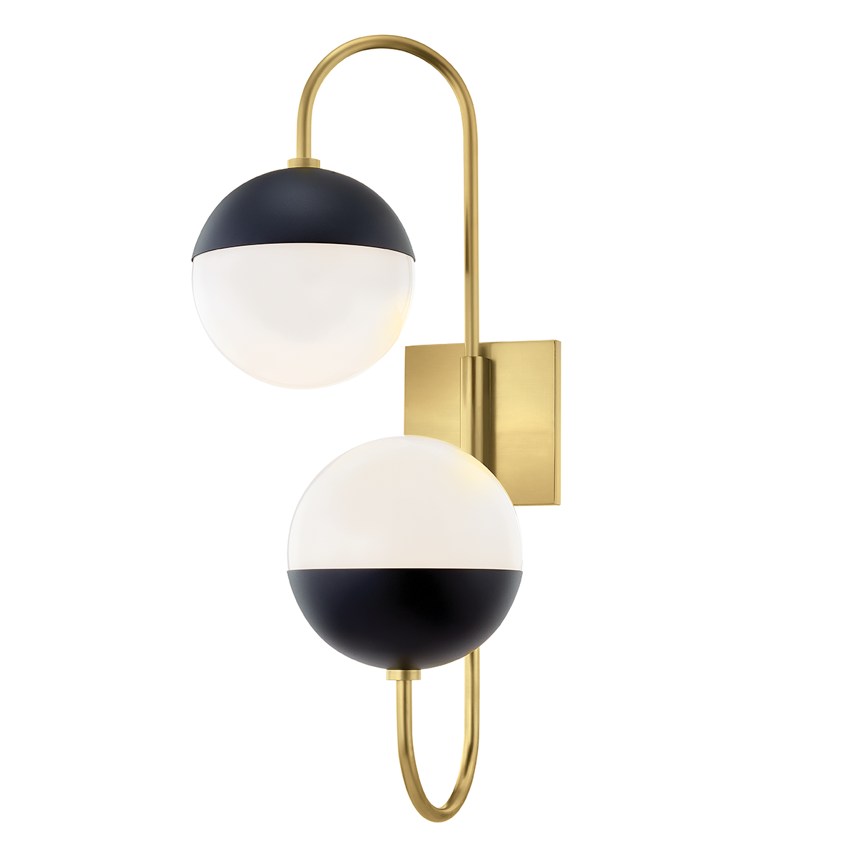 Mitzi Renee Aged Brass/black 6.75W x 23.5H Wall Sconce