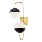 Mitzi Renee Aged Brass/black 6.75W x 23.5H Wall Sconce