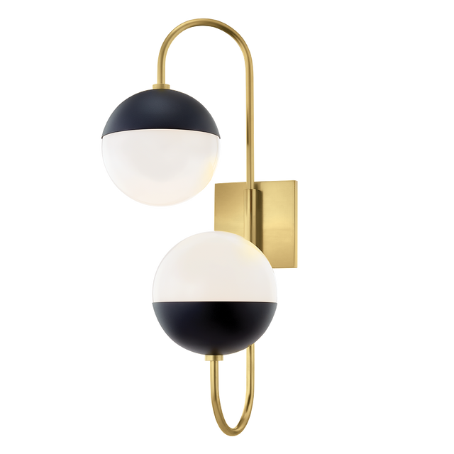 Mitzi Renee Aged Brass/black 6.75W x 23.5H Wall Sconce