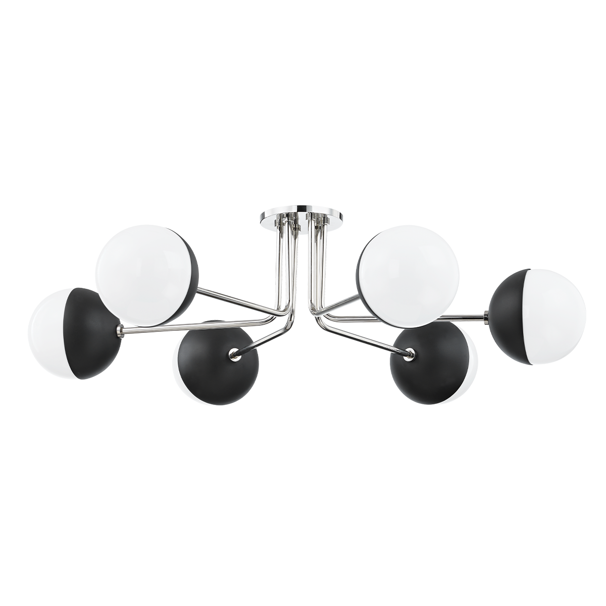 Mitzi Renee Polished Nickel/black 28W x 15.5H Semi-Flush Mount