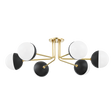 Mitzi Renee Aged Brass/black 28W x 15.5H Semi-Flush Mount