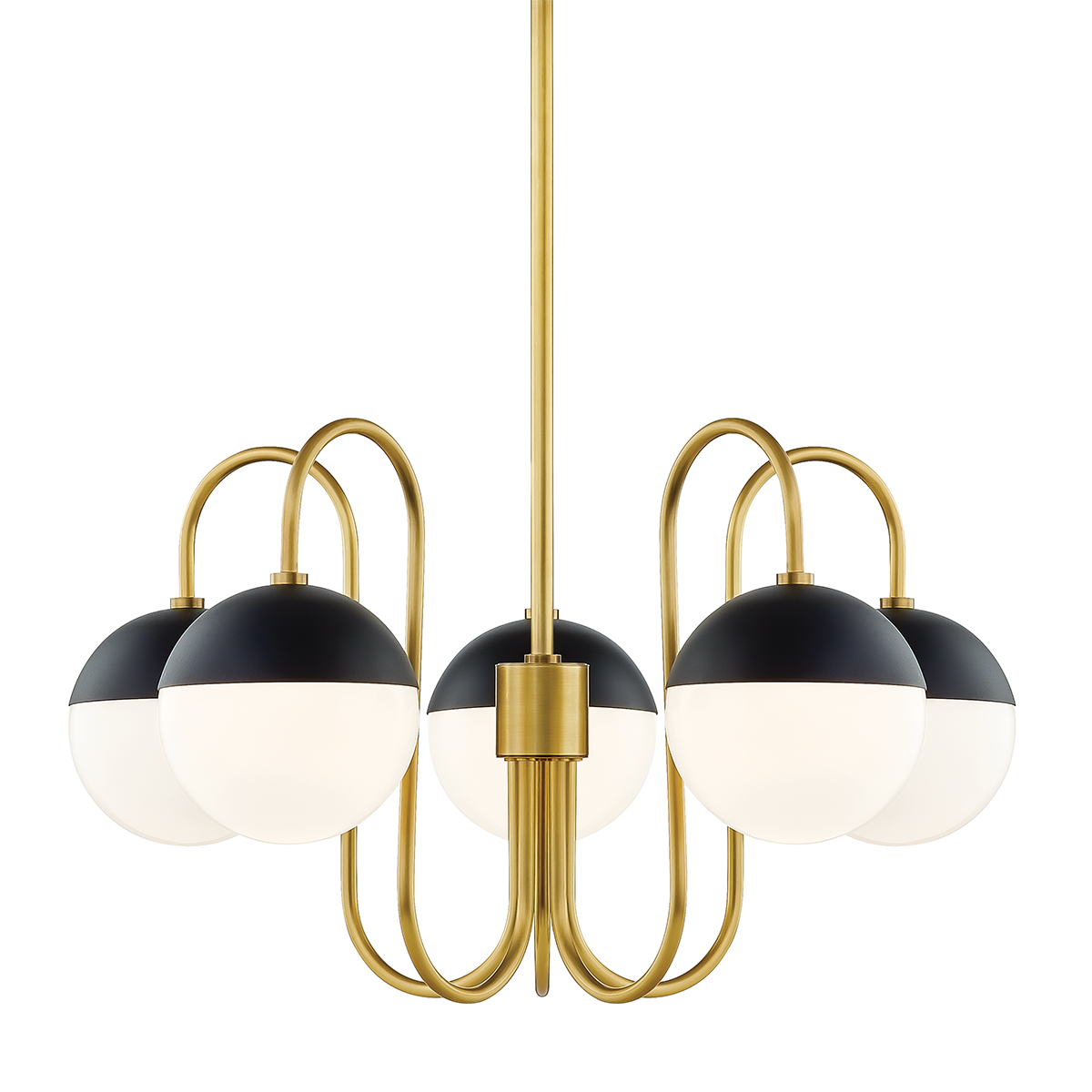 Mitzi Renee Aged Brass/black 28W x 15.5H Chandelier