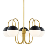 Mitzi Renee Aged Brass/black 28W x 15.5H Chandelier