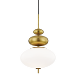 Mitzi Elsie Aged Brass 13W x 21H Pendant