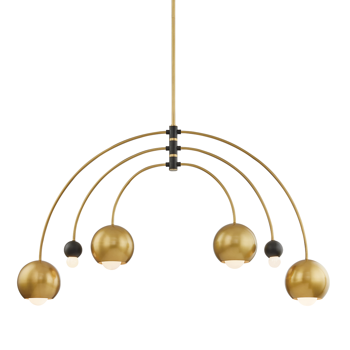 Mitzi Willow Aged Brass/black 48.75W x 28.62H Chandelier