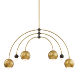 Mitzi Willow Aged Brass/black 48.75W x 28.62H Chandelier