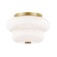 Mitzi Hazel Aged Brass 11W x 6.75H Flush Mount