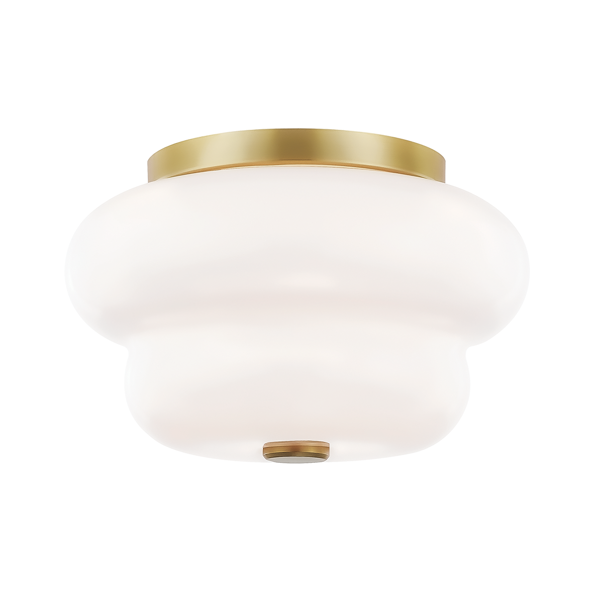 Mitzi Hazel Aged Brass 11W x 6.75H Flush Mount