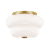 Mitzi Hazel Aged Brass 11W x 6.75H Flush Mount