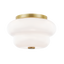 Mitzi Hazel Aged Brass 11W x 6.75H Flush Mount