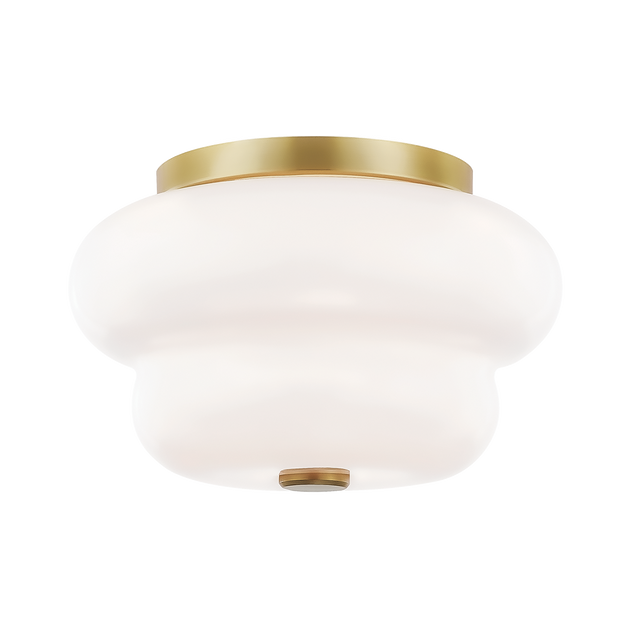 Mitzi Hazel Aged Brass 11W x 6.75H Flush Mount