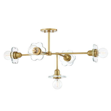 Mitzi Alexa Aged Brass 27.5W x 36.75L x 15H Chandelier