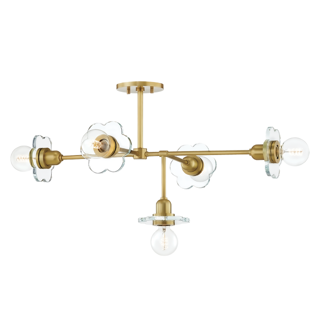 Mitzi Alexa Aged Brass 27.5W x 36.75L x 15H Chandelier