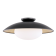 Mitzi Cadence Black Lustro/gold Leaf Combo 21W x 9H Semi-Flush Mount