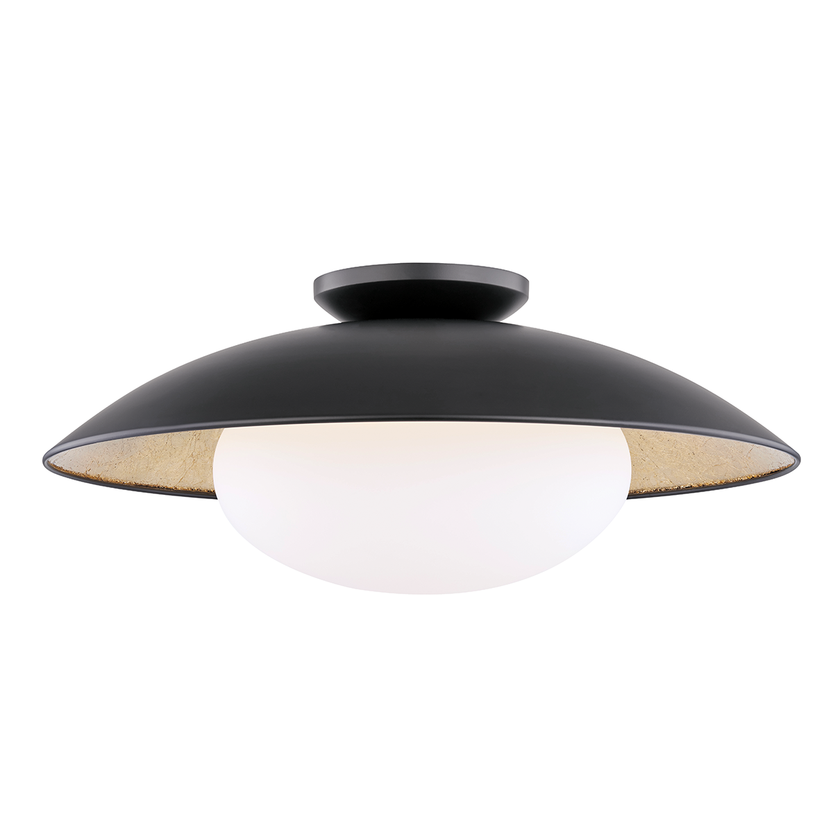 Mitzi Cadence Black Lustro/gold Leaf Combo 21W x 9H Semi-Flush Mount