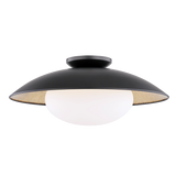 Mitzi Cadence Black Lustro/gold Leaf Combo 21W x 9H Semi-Flush Mount