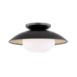 Mitzi Cadence Black Lustro/gold Leaf Combo 14W x 6.75H Semi-Flush Mount