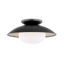 Mitzi Cadence Black Lustro/gold Leaf Combo 14W x 6.75H Semi-Flush Mount