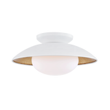 Mitzi Cadence White Lustro/gold Leaf Combo 14W x 6.75H Semi-Flush Mount