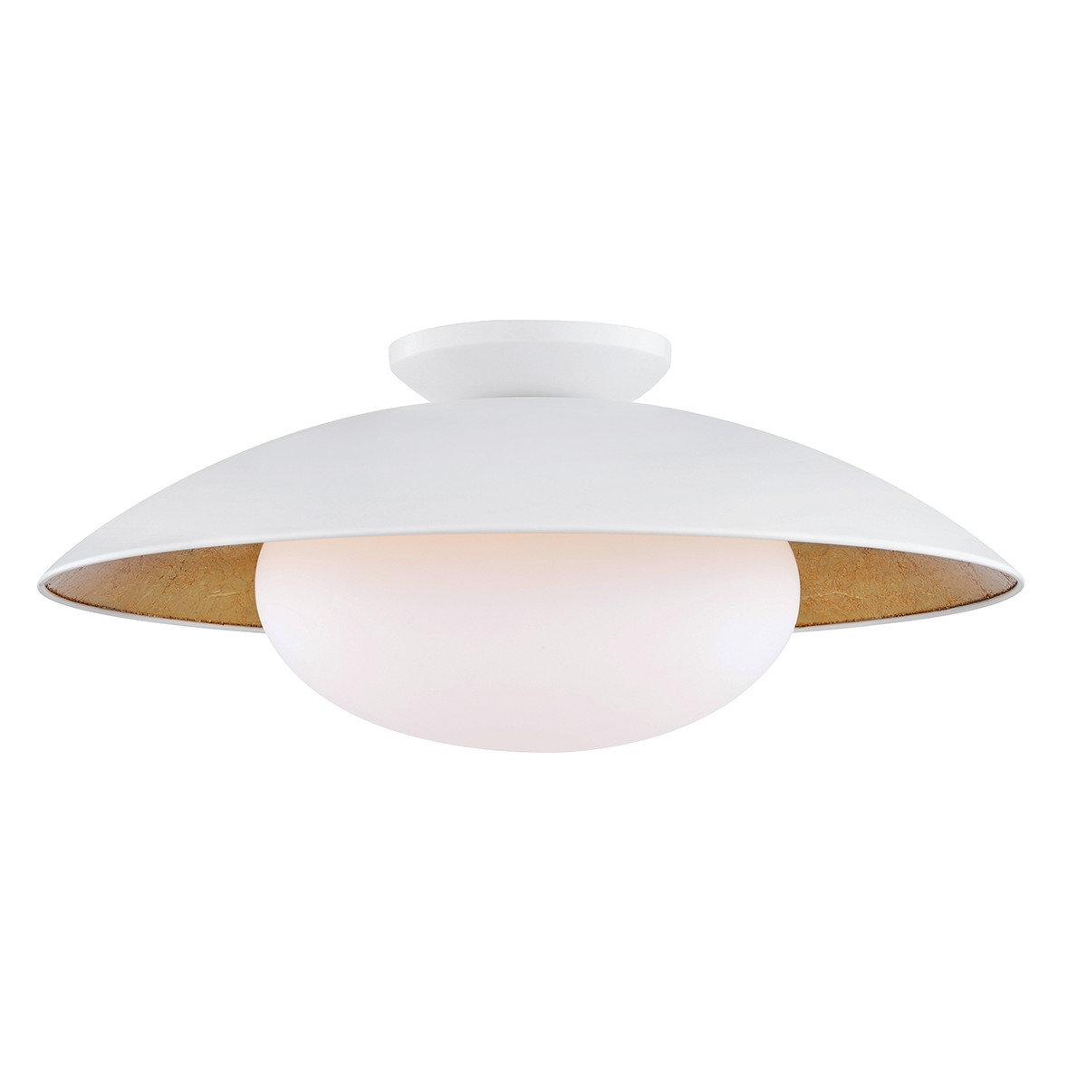 Mitzi Cadence White Lustro/gold Leaf Combo 21W x 9H Semi-Flush Mount