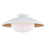 Mitzi Cadence White Lustro/gold Leaf Combo 21W x 9H Semi-Flush Mount