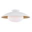 Mitzi Cadence White Lustro/gold Leaf Combo 21W x 9H Semi-Flush Mount