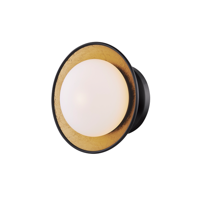 Mitzi Cadence Black Lustro/gold Leaf Combo 6.75W x 4H Semi-Flush Mount