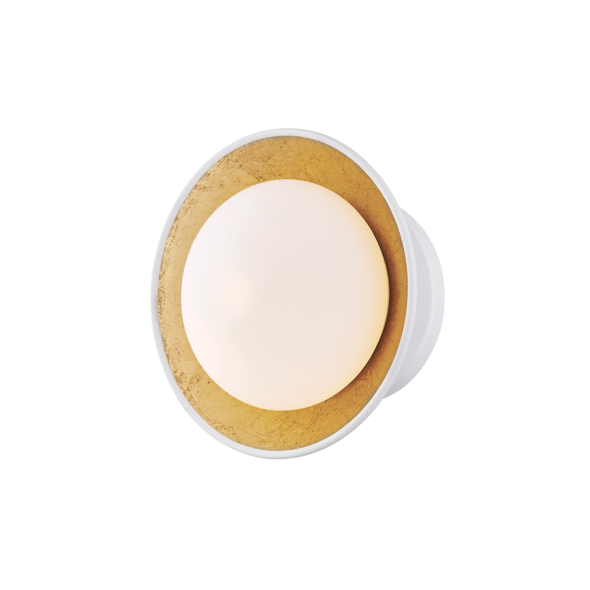 Mitzi Cadence White Lustro/gold Leaf Combo 6.75W x 4H Semi-Flush Mount
