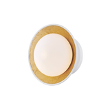 Mitzi Cadence White Lustro/gold Leaf Combo 6.75W x 4H Semi-Flush Mount