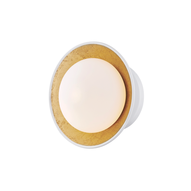 Mitzi Cadence White Lustro/gold Leaf Combo 6.75W x 4H Semi-Flush Mount