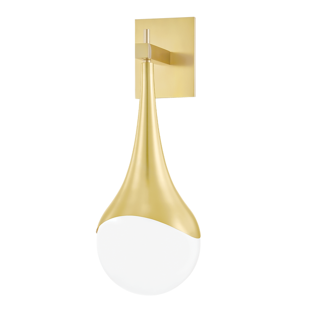 Mitzi Ariana Aged Brass 6.75W x 18.25H Wall Sconce