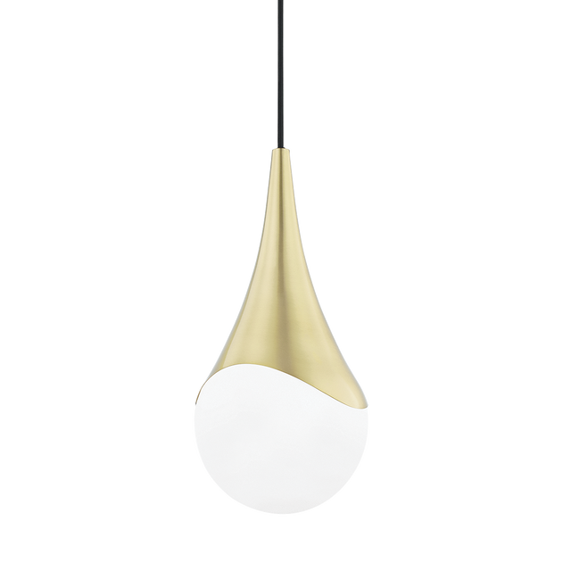 Mitzi Ariana Aged Brass 7.5W x 16H Pendant