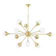Mitzi Ariana Aged Brass 49W x 31.5H Chandelier