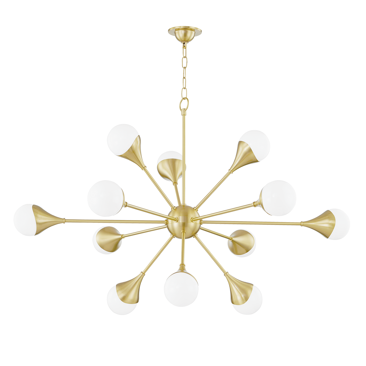 Mitzi Ariana Aged Brass 49W x 31.5H Chandelier