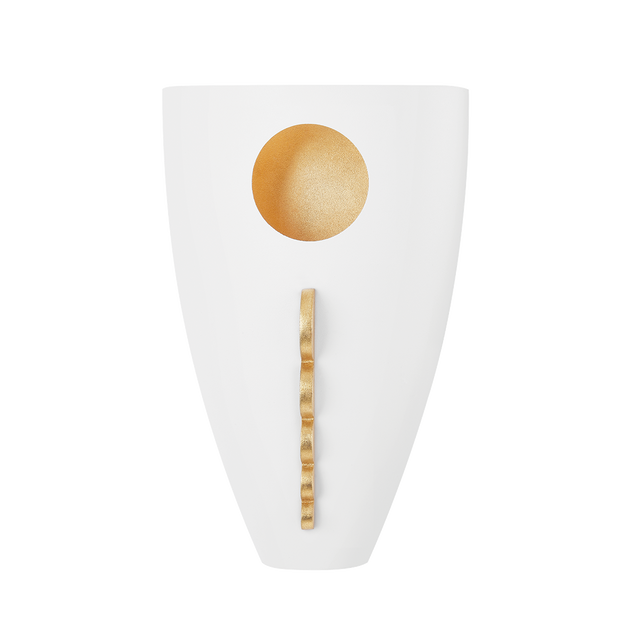 Mitzi Ari Gold Leaf/white 7.75W x 11.75H Wall Sconce