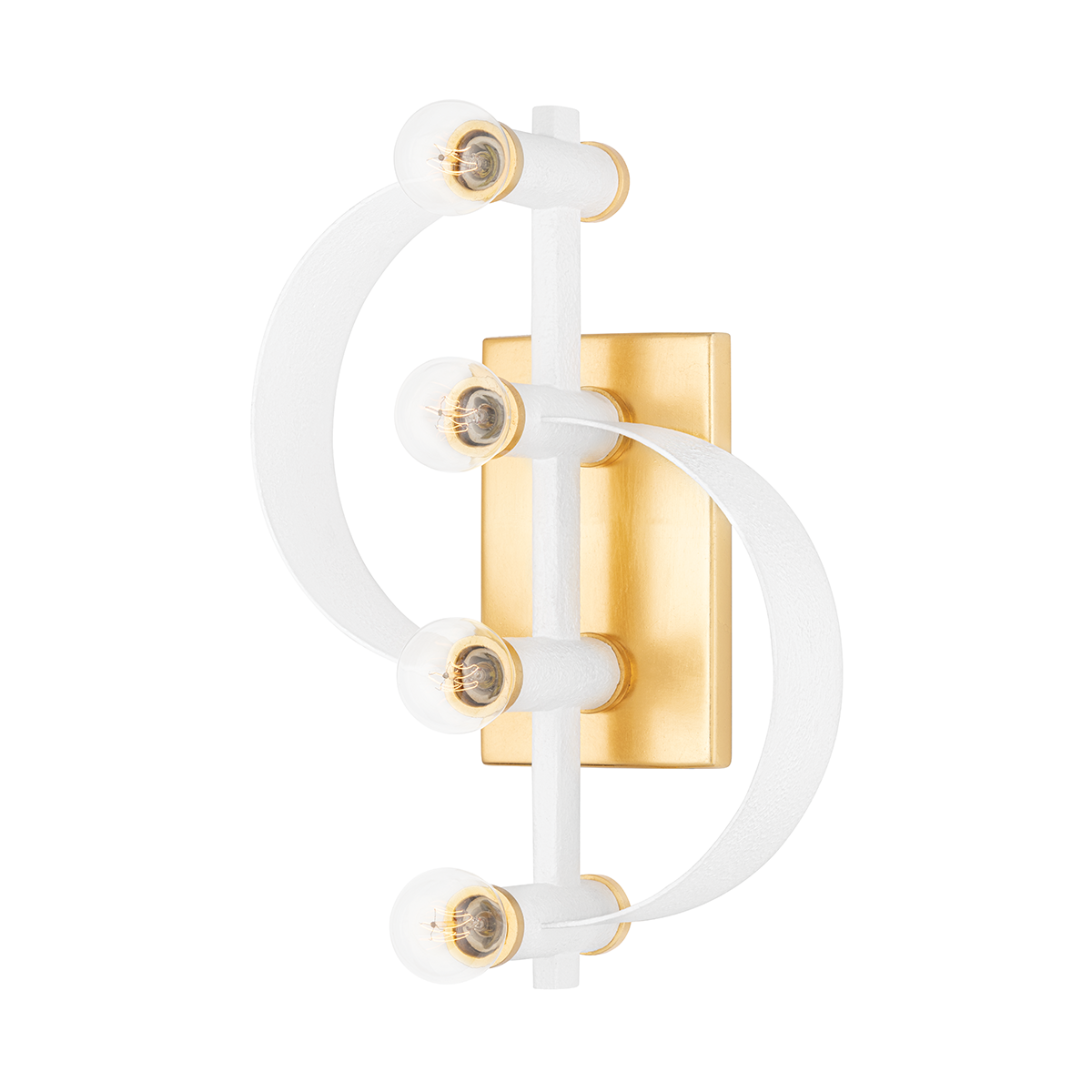 Mitzi Maddie Gold Leaf/white 10W x 15.5H Wall Sconce