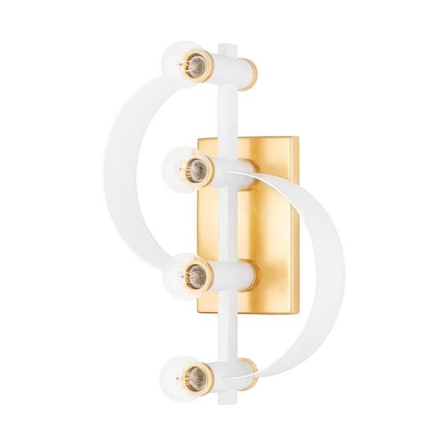 Mitzi Maddie Gold Leaf/white 10W x 15.5H Wall Sconce