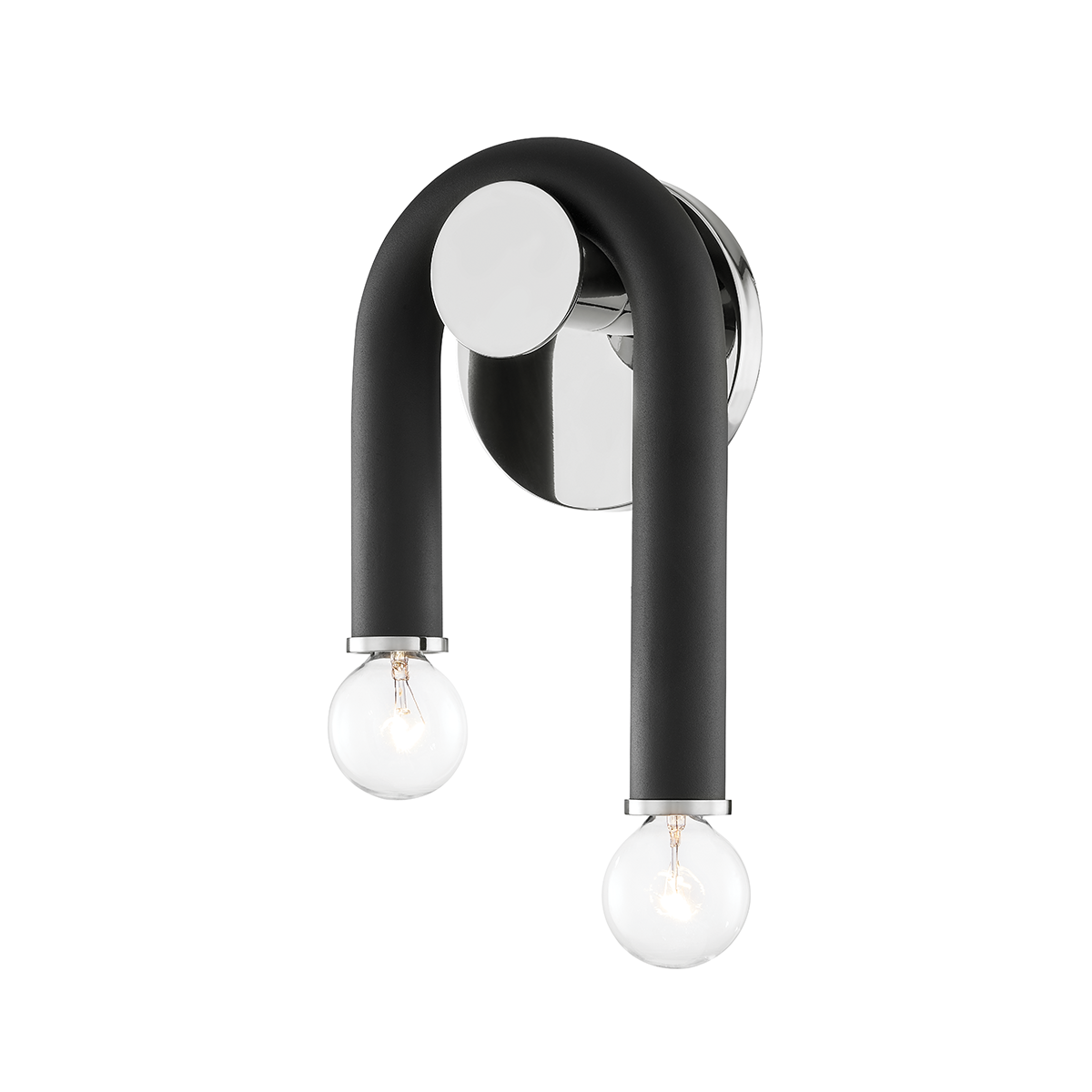 Mitzi Whit Polished Nickel/black 6.5W x 11H Wall Sconce