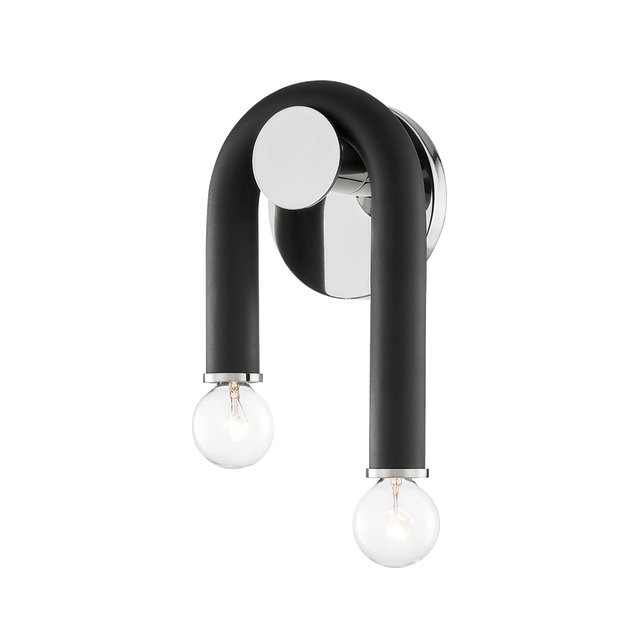 Mitzi Whit Polished Nickel/black 6.5W x 11H Wall Sconce