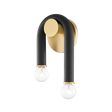 Mitzi Whit Aged Brass/black 6.5W x 11H Wall Sconce
