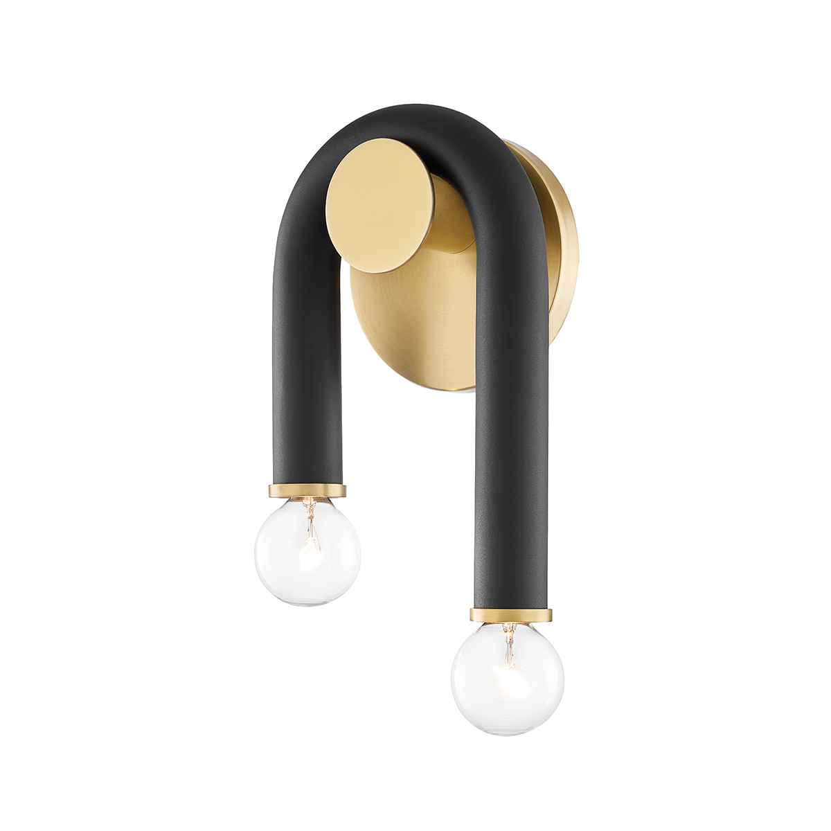 Mitzi Whit Aged Brass/black 6.5W x 11H Wall Sconce