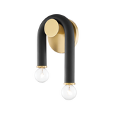 Mitzi Whit Aged Brass/black 6.5W x 11H Wall Sconce