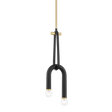 Mitzi Whit Aged Brass/black 6.5W x 20.25H Pendant