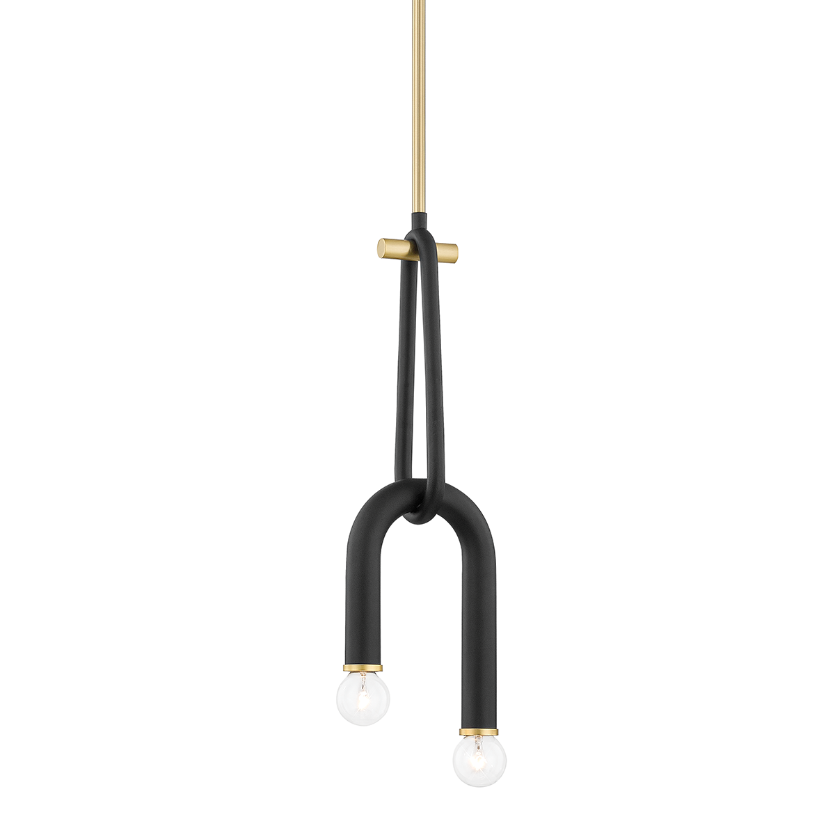 Mitzi Whit Aged Brass/black 6.5W x 20.25H Pendant