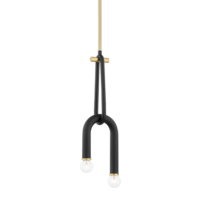 Mitzi Whit Aged Brass/black 6.5W x 20.25H Pendant