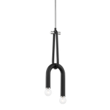 Mitzi Whit Polished Nickel/black 6.5W x 20.25H Pendant