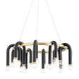 Mitzi Whit Aged Brass/black 28.75W x 11H Chandelier